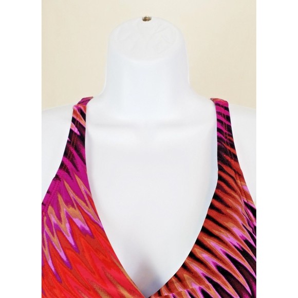 Dana Buchman Multicolor Underwire Support Tankini Swim Top Womens Size 6 - Picture 4 of 11